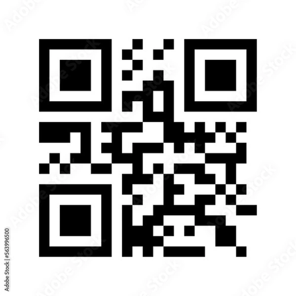 Fototapeta Qr code on transparent background