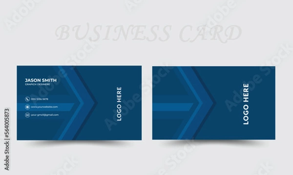 Fototapeta business card design .modern business card design .flat orange business card. Personal visiting card with company logo