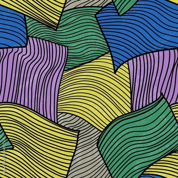 Obraz Multi-colored graphic geometric line-style pattern, geometrical colored pattern