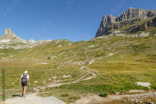 Obraz Randonnée au sommet du Mont Thabor dans les Alpes françaises en été 