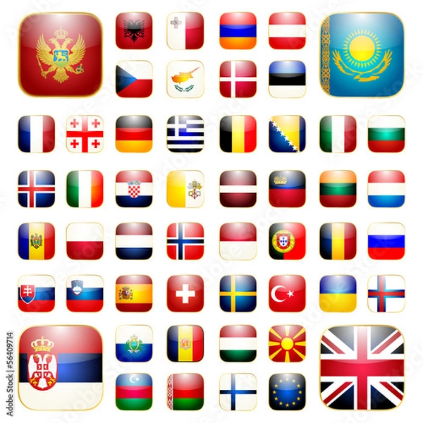Obraz European continent app icon