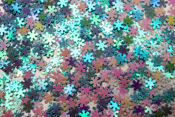 Fototapeta 背景素材　可愛い小さな雪の小物