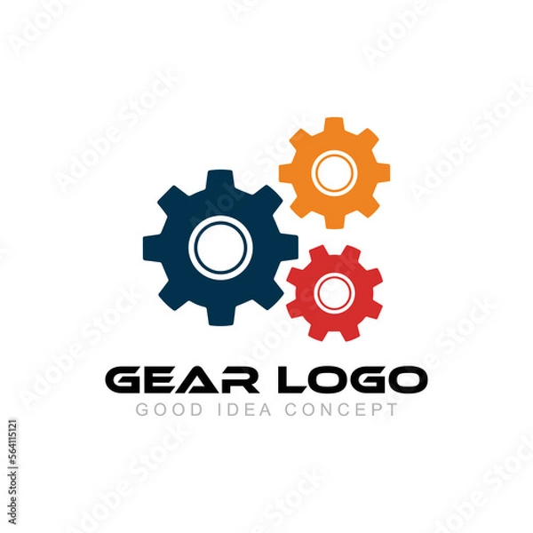 Fototapeta Gear Logo Icon Design Vector