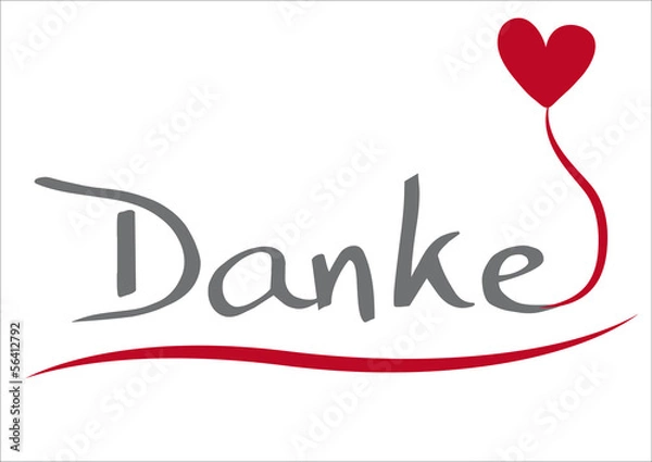 Obraz Danke mit Herz