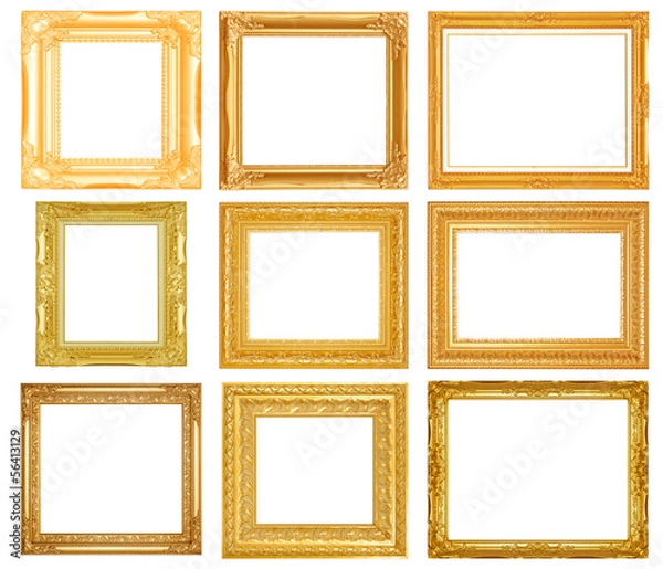 Fototapeta Set picture frame isolated on white background