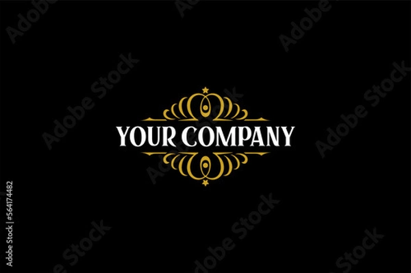 Fototapeta Crown Logo Vector Victorian Style