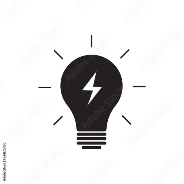 Fototapeta Light bulb icon signs and symbol for apps and websites PNG format.
