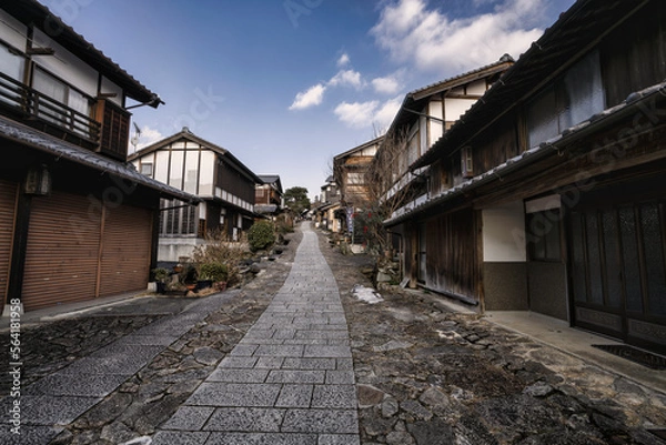 Fototapeta 冬の馬籠宿