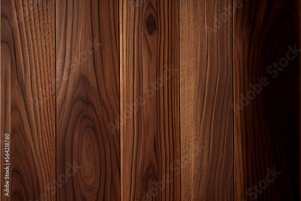Fototapeta Walnut wood texture. Super long walnut planks texture background.Texture element