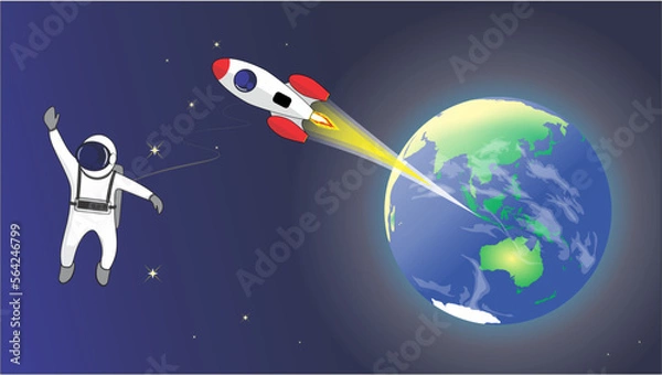 Obraz rocket in space