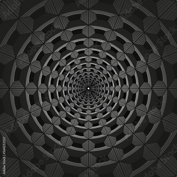 Fototapeta embossed round tunnel