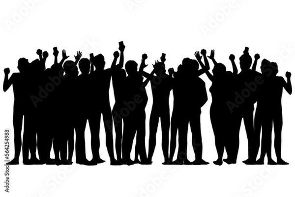 Obraz cheering people_shadow_001