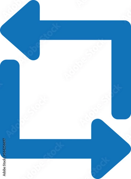 Obraz Arrow icon, direction arrow icon blue vector