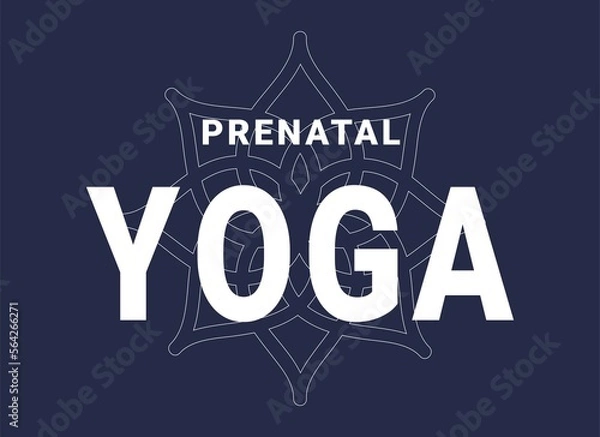 Obraz Prenatal yoga . yoga body posture. group of Woman practicing yoga. vector illustration design
