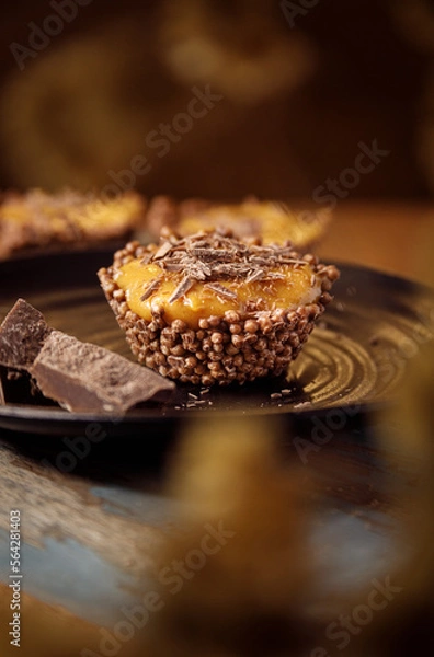 Obraz Sobremesa de chocolate com doce de leite