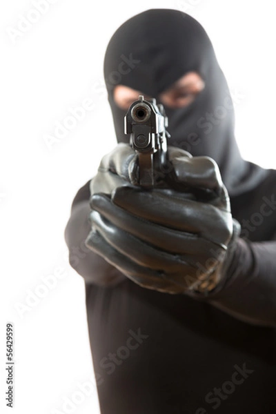 Obraz Thief pointing a gun