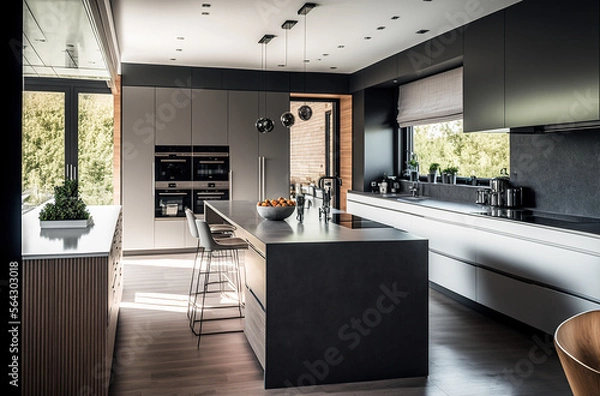 Fototapeta アイランドキッチン、Generative AI