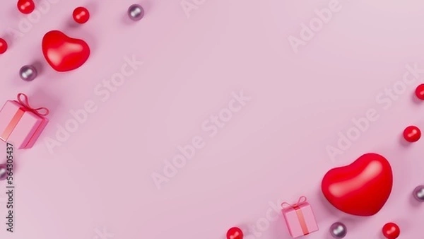 Obraz Valentine Day display 3d render