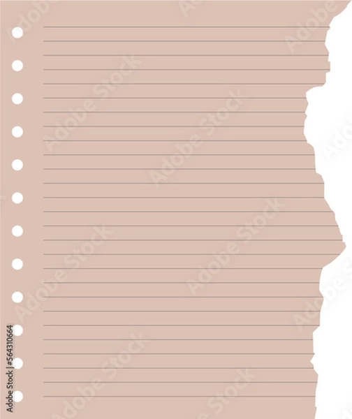 Obraz Torn Lined Paper Sheet Design Element Vector