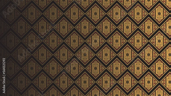 Fototapeta Vintage decorative illustrations Background – (antique, textile, fabric, decoration, texture, diamond, seamless, Ornament, golden)