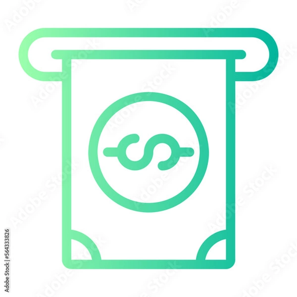 Obraz withdraw gradient icon