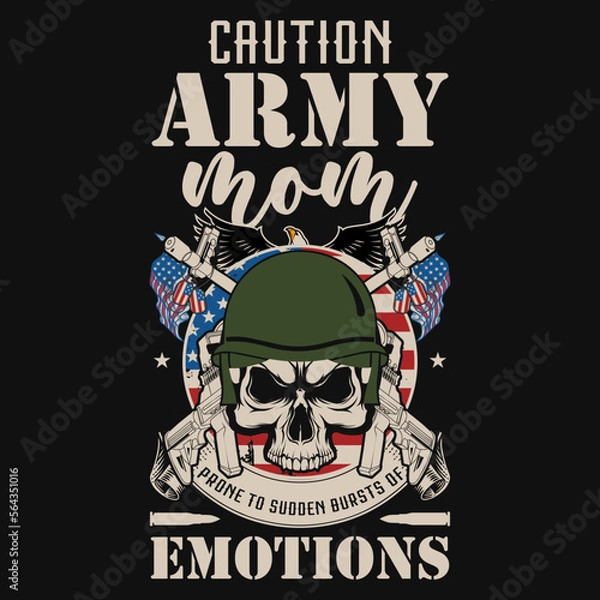 Obraz Army mom veterans day tshirt design 