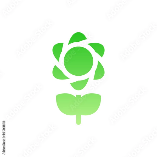 Fototapeta flower flat gradient icon