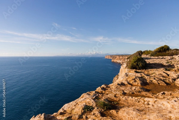 Obraz Landscape view from the coast of Mallorca. Cliffs in Mallorca