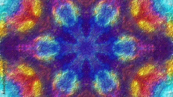 Obraz Kaleidoscope abstract background. Seamless loop footage. Unique kaleidoscope design.