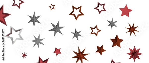 Fototapeta Glossy 3D Christmas star icon. Design element for holidays. -