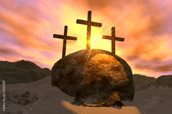 Obraz crosses on the skull