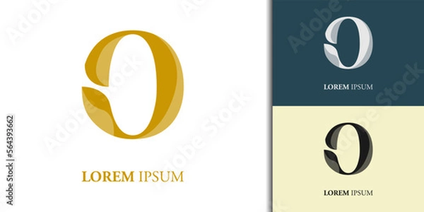 Obraz Luxury initial O logo design template