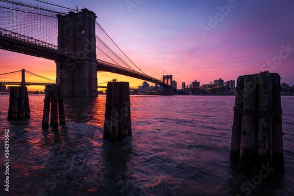 Obraz Brooklyn bridge at sunrise