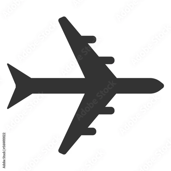 Fototapeta Airplane plane flat vector icon