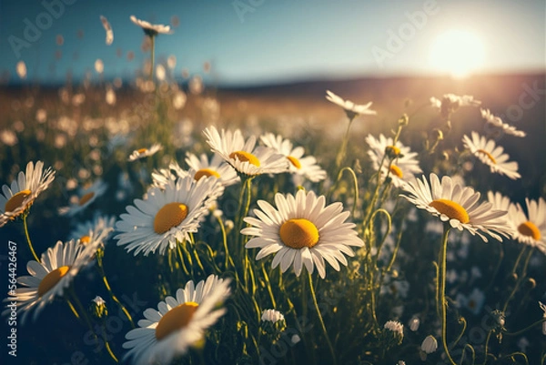 Obraz Daisies in the field (Generative AI)