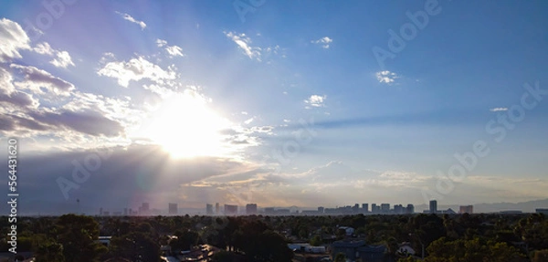 Obraz sunset over the city