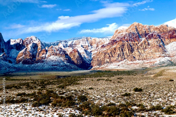 Obraz Red Rock Canyon with snow