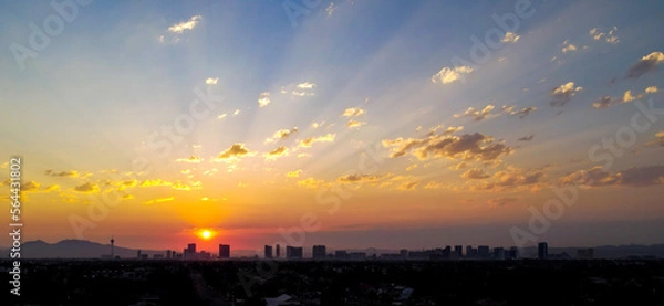 Obraz sunset over the city