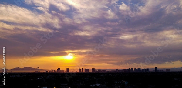 Obraz sunset in the city