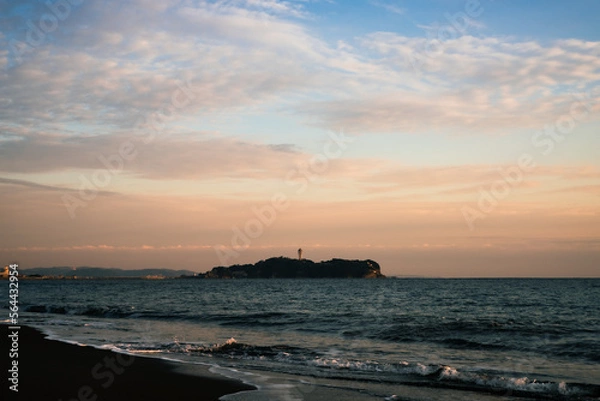 Obraz 夕暮れの江の島