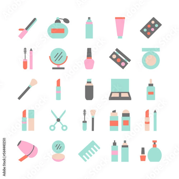Obraz Cosmetics icon set
