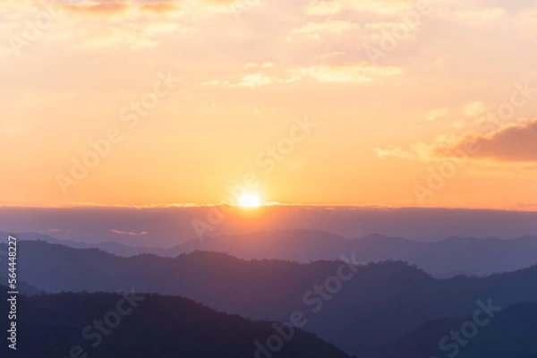 Obraz Sun rise and sun set sky background