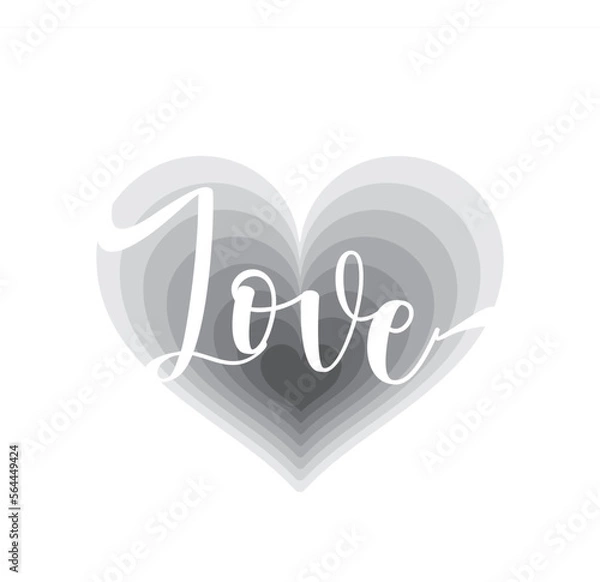 Fototapeta Love Heart Shape Shadow box Created 