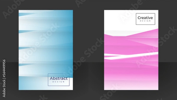 Fototapeta Vector illustration. A minimalistic colourful cover. Vector line gradient halftone. Design business cards, invitations, gift cards, flyers ,brochures.