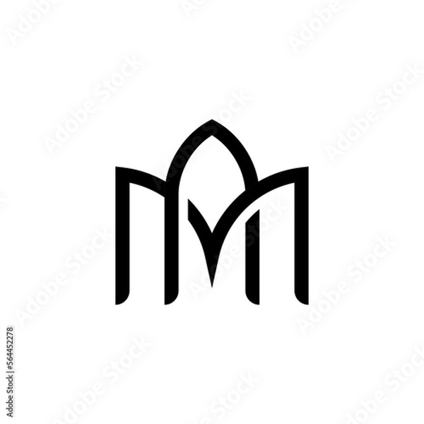 Obraz am, m logo concept