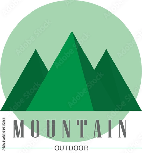 Obraz Mountain Outdoor Logo Icon 