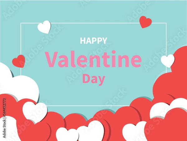 Obraz Happy valentine's day card hearts background