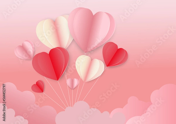 Obraz Happy valentine's day card hearts background