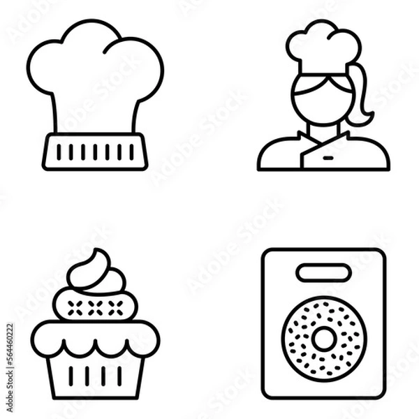 Obraz Bakery Icons 