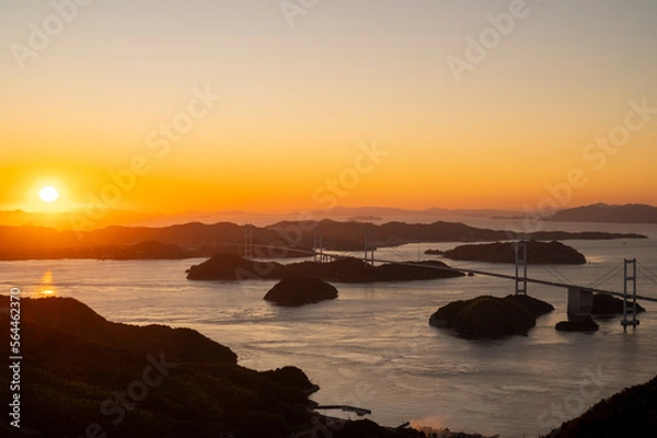 Obraz 日没の来島海峡
